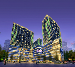 郫縣百倫廣場(chǎng)夜景藝術(shù)燈光：亮化設計